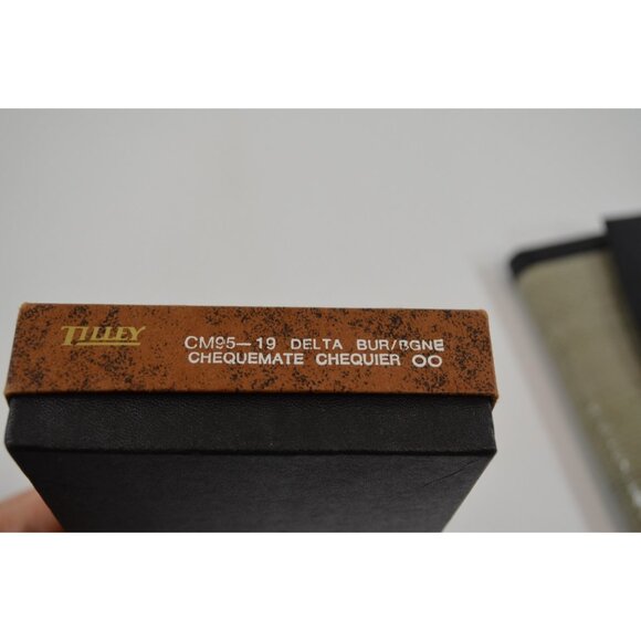 Tilley Leather Snakeskin Long Wallet Vintage Black Grey New w/ Box - Picture 8 of 10